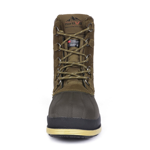 Men's Waterproof Suede Insulated Snow Boots - KHAKI BROWN - 2